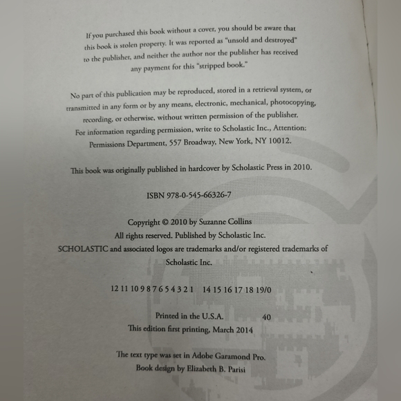 2010 "MOCKINGJAY" THE FINAL BOOK OF THE HUNGER GAMES SUZANNE COLLINS - Picture 2 of 10